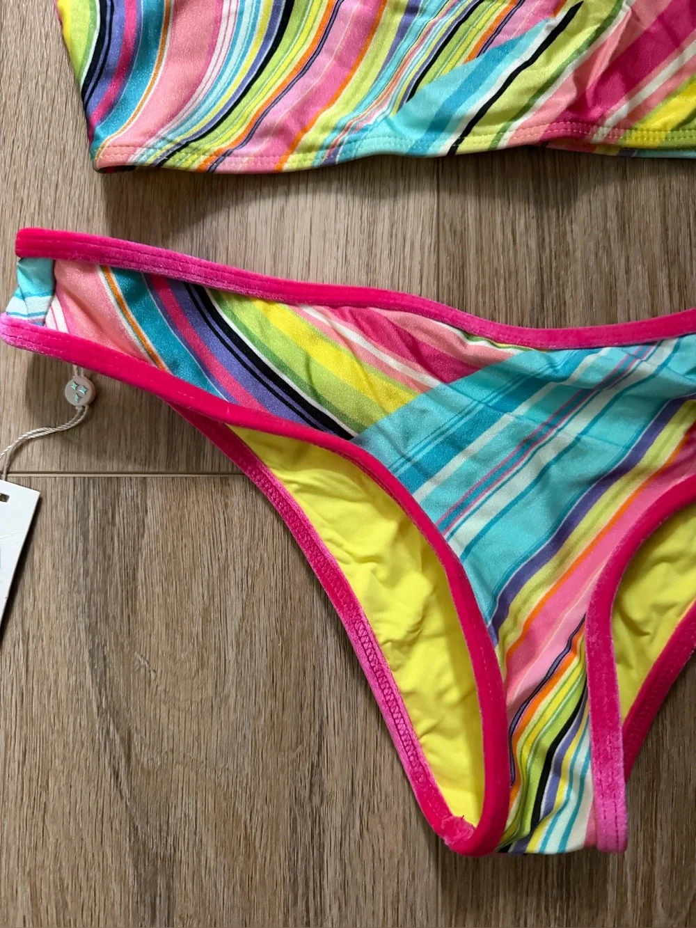 Brand new Frankie’s Bikinis Dallas Shine Bikini rainbow